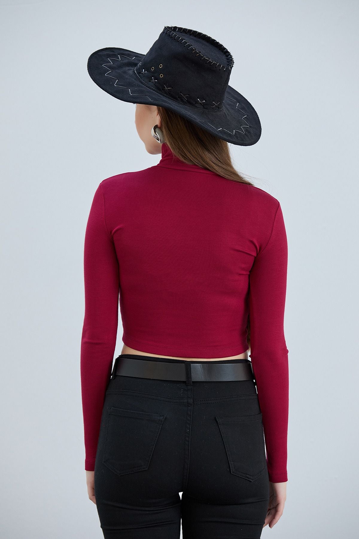 Kadın Boğazlı Basic Ultra Soft %100 Pamuk Uzun Kol Body