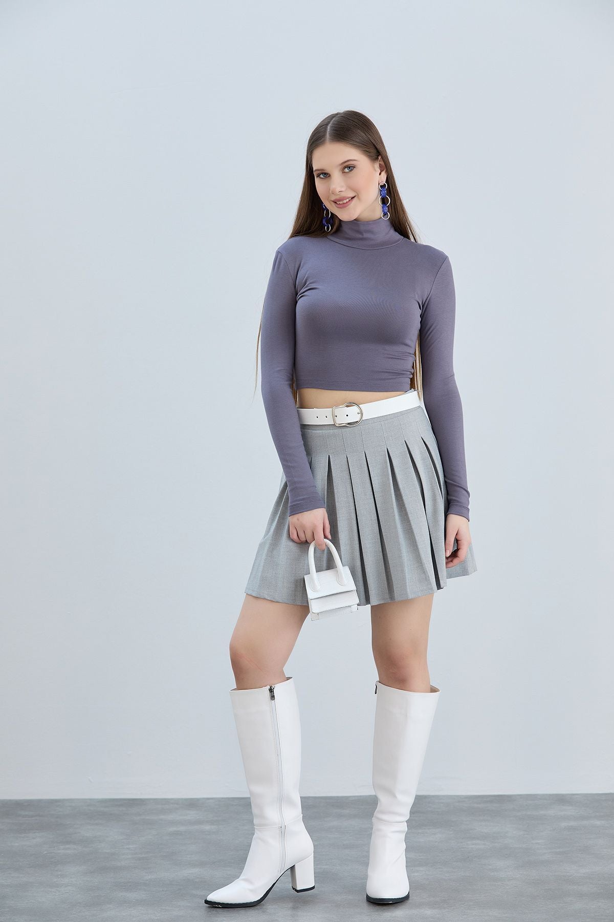 Kadın Boğazlı Basic Ultra Soft %100 Pamuk Uzun Kol Body