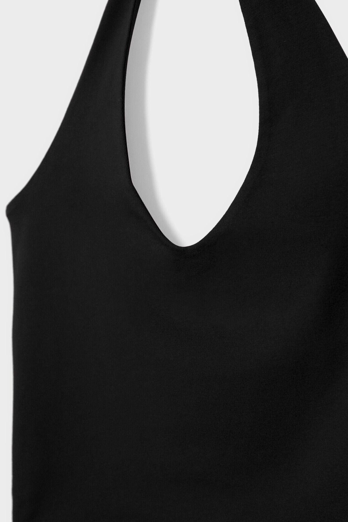 Kadın Halter Yaka Crop Top Body