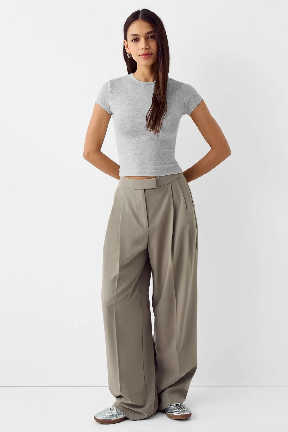 Kadın Bisiklet Yaka Basic Ultra Soft %100 Pamuk Kısa Kol Body
