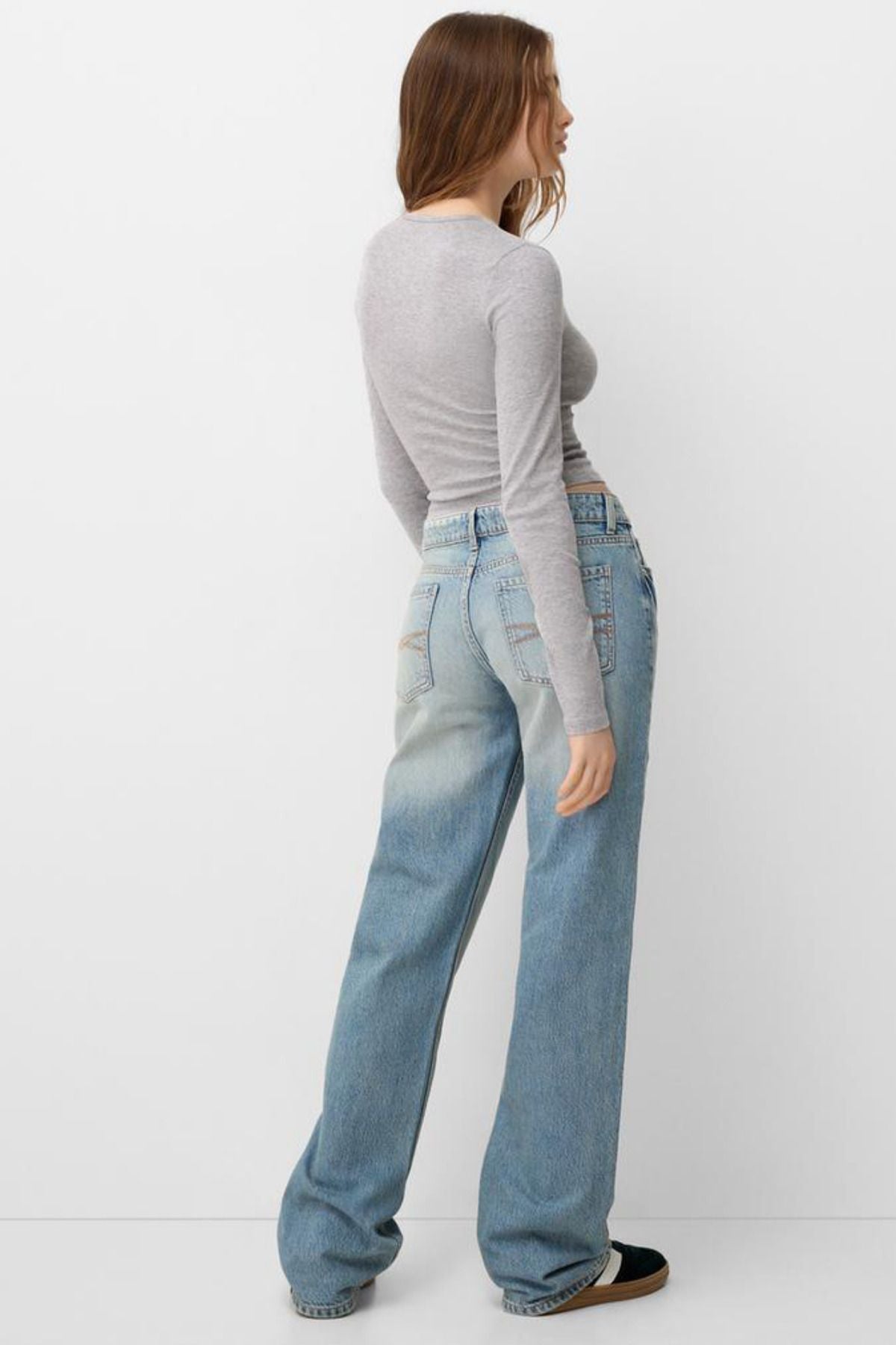 Kadın Bisiklet Yaka Basic Ultra Soft %100 Pamuk Uzun Kol Body