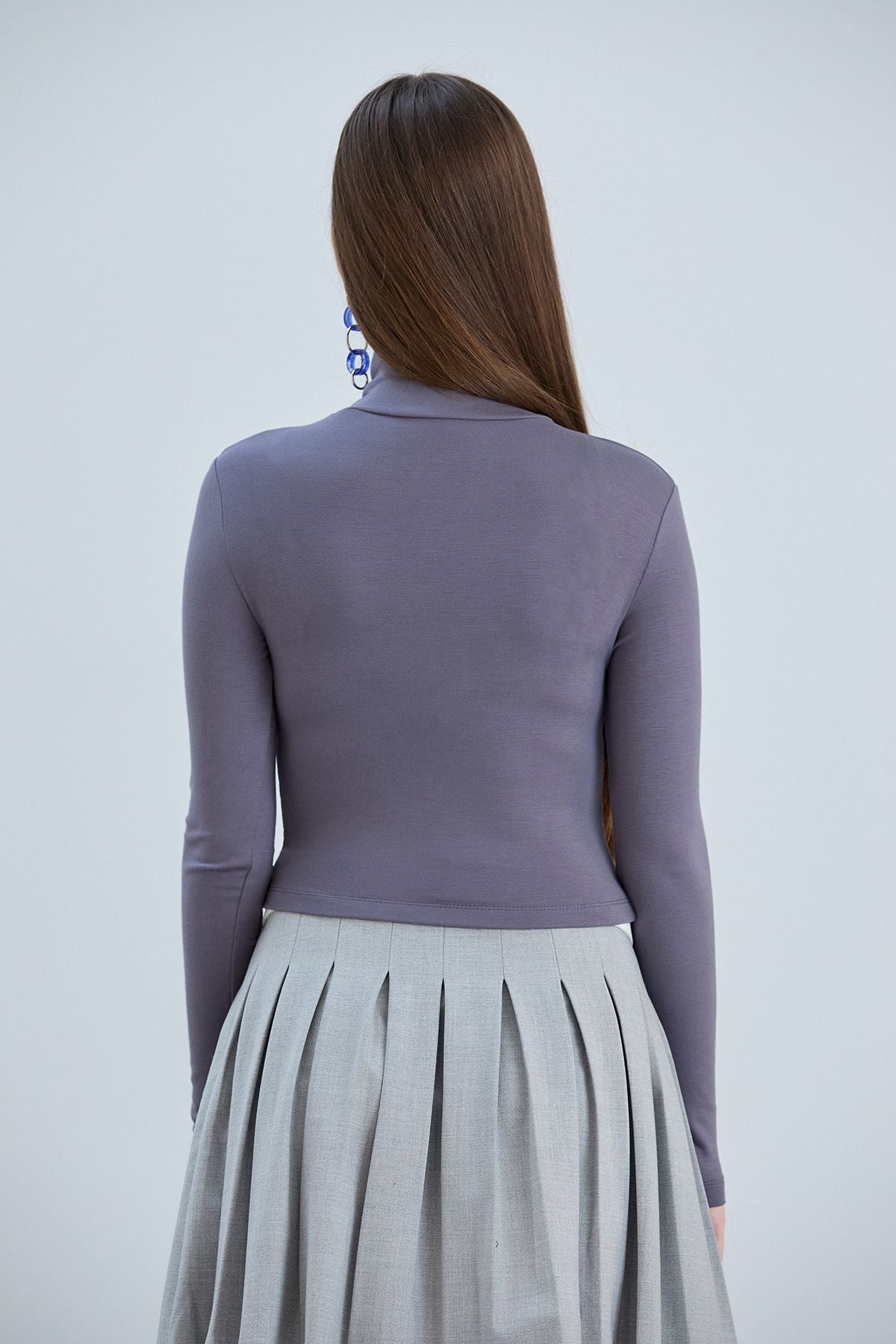 Kadın Boğazlı Basic Ultra Soft %100 Pamuk Uzun Kol Body
