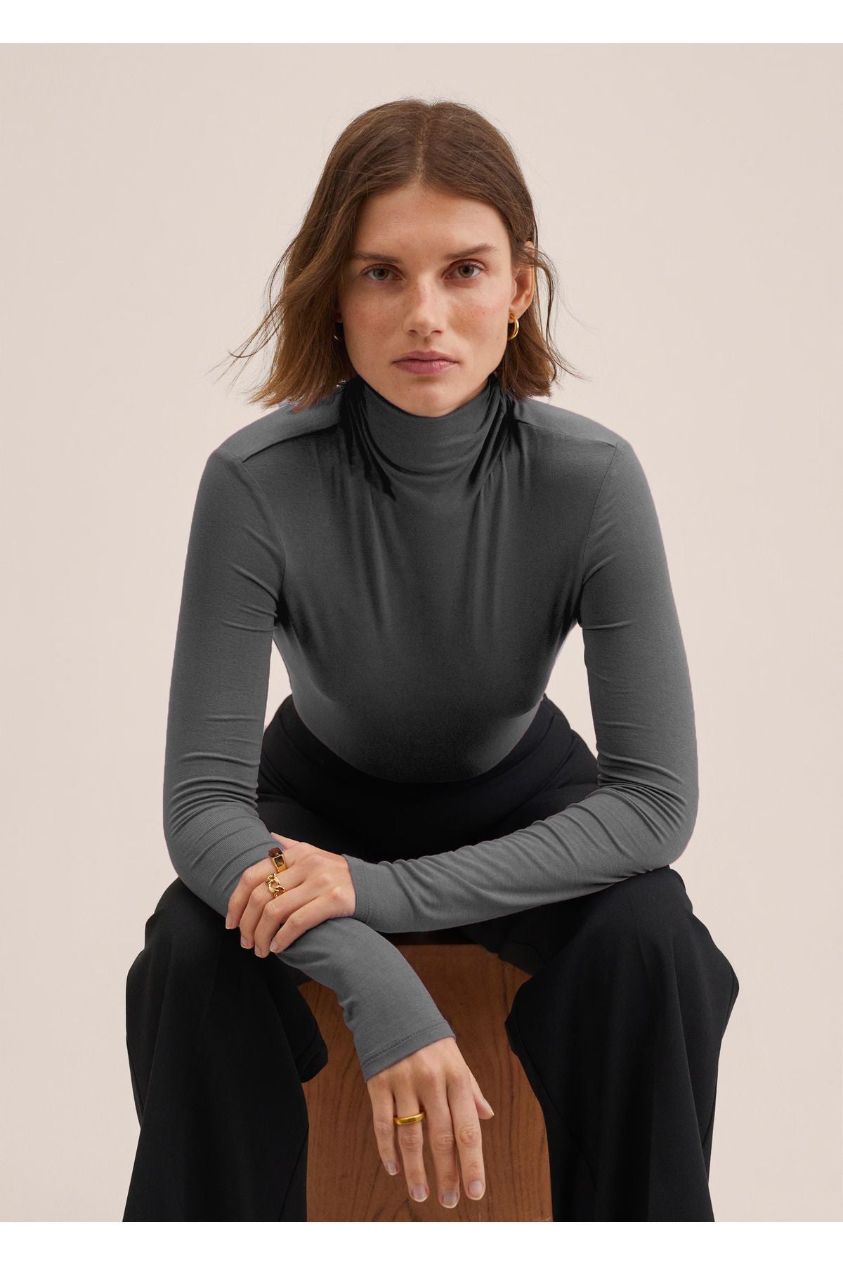 Kadın Ultra Soft Balıkçı Yaka Bluz