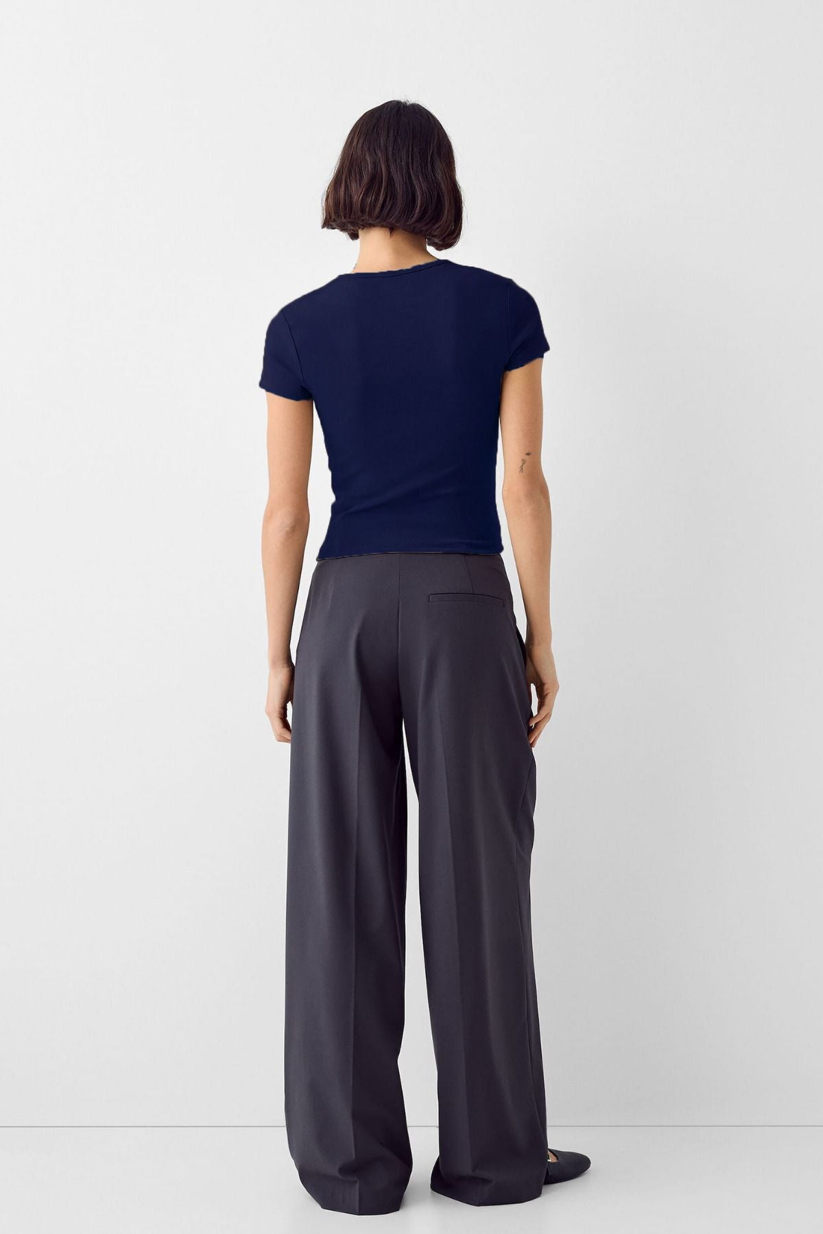 Kadın Bisiklet Yaka Basic Ultra Soft %100 Pamuk Kısa Kol Body