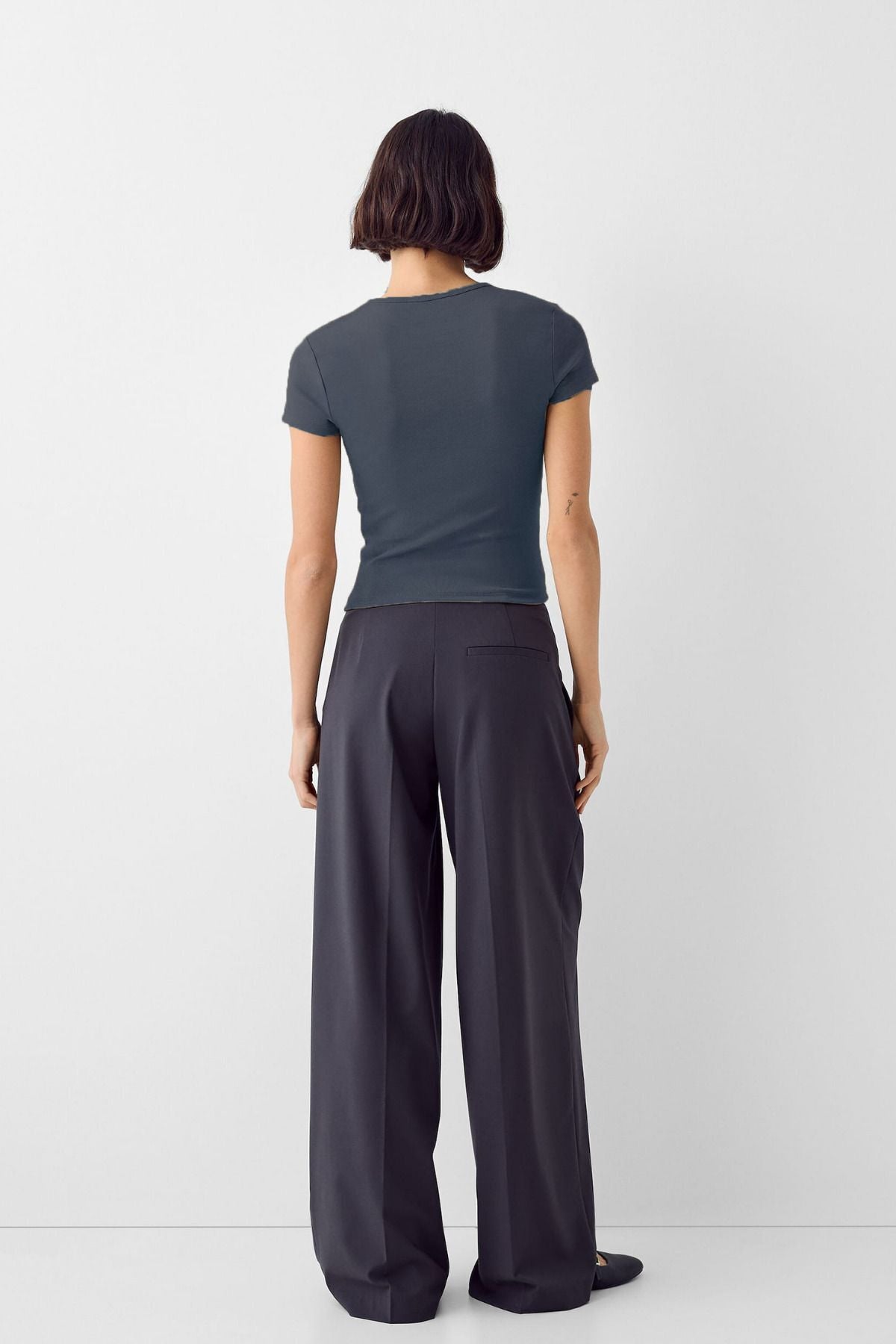 Kadın Bisiklet Yaka Basic Ultra Soft %100 Pamuk Kısa Kol Body