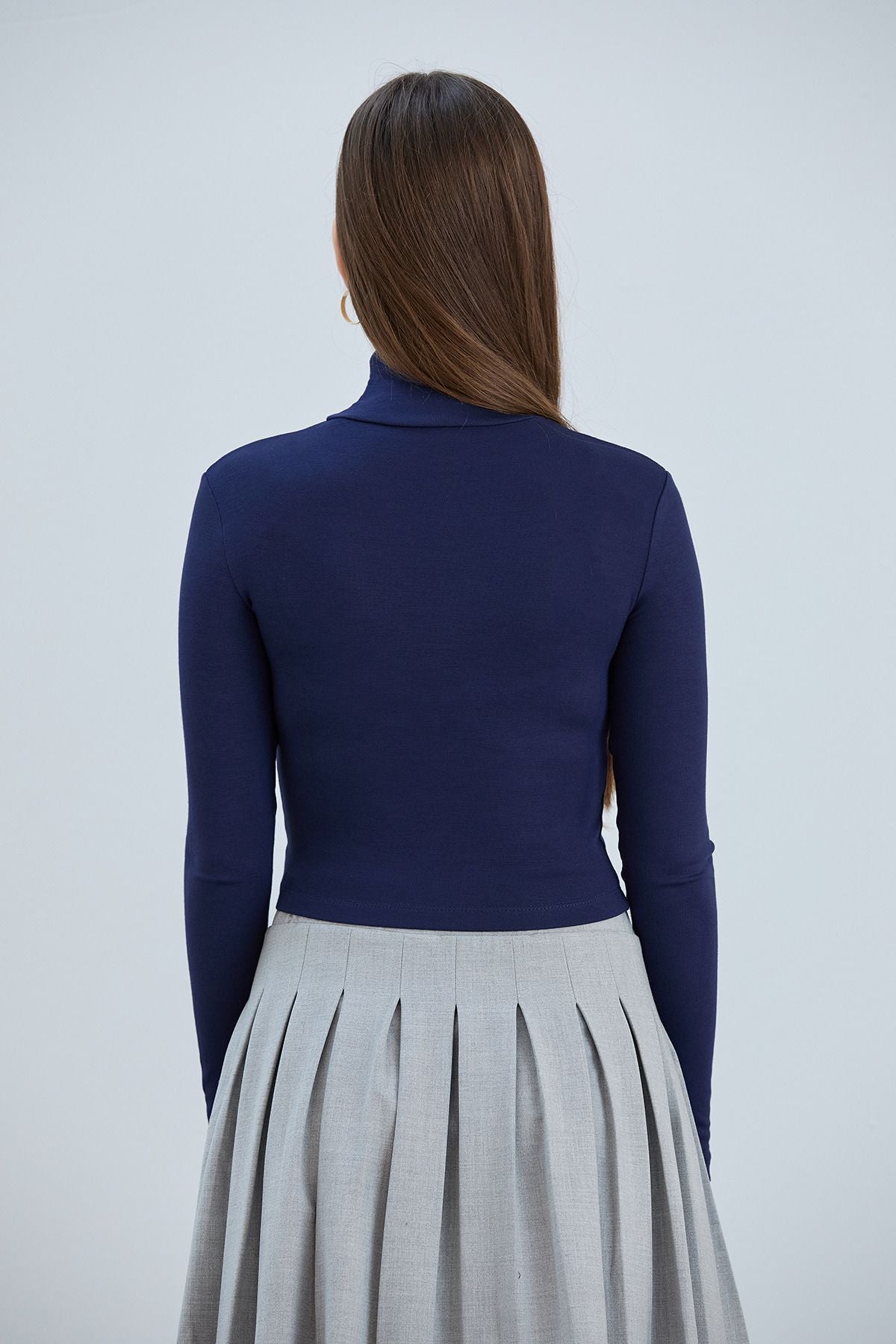 Kadın Boğazlı Basic Ultra Soft %100 Pamuk Uzun Kol Body