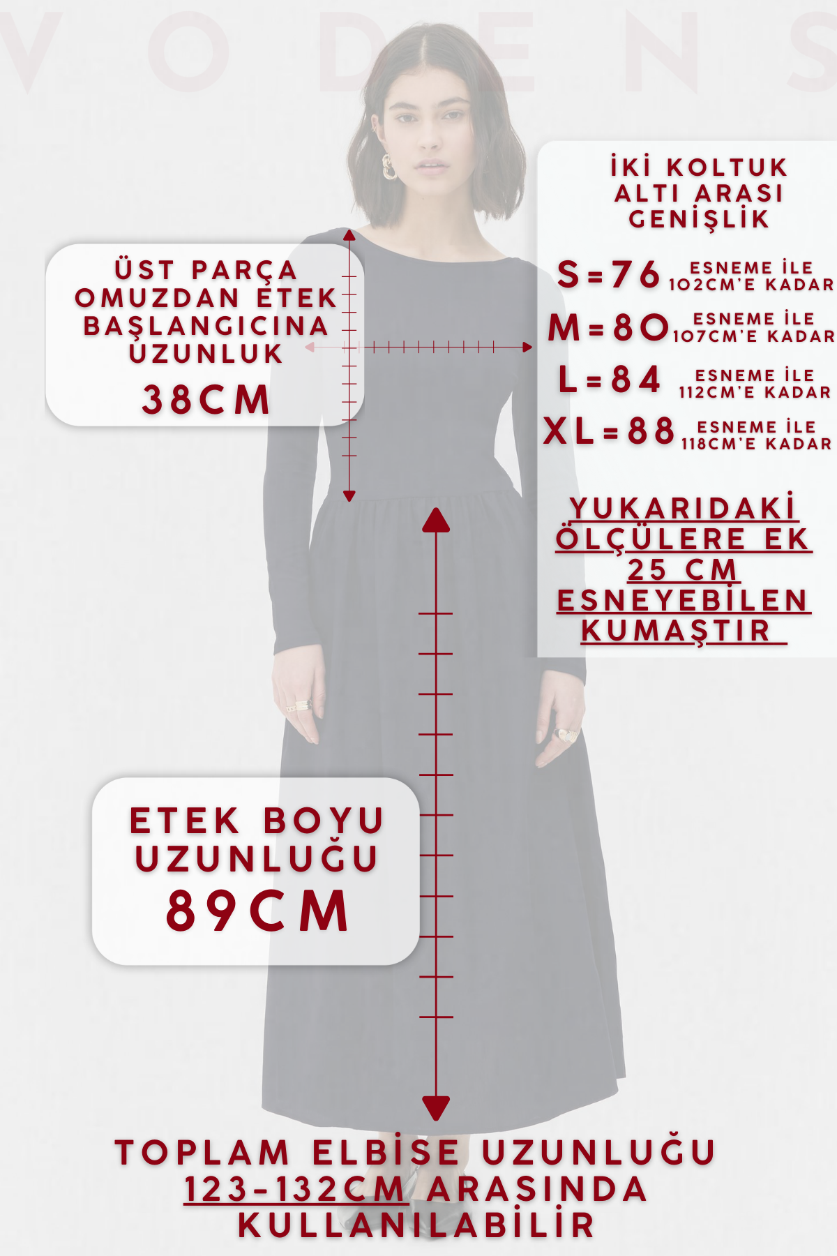 Pani Kadın Maxi Boy Etek Kısmı Dokuma Poplin Kloş Üst Kısmı Esnek Viskon Elastan Şık Siyah Elbise