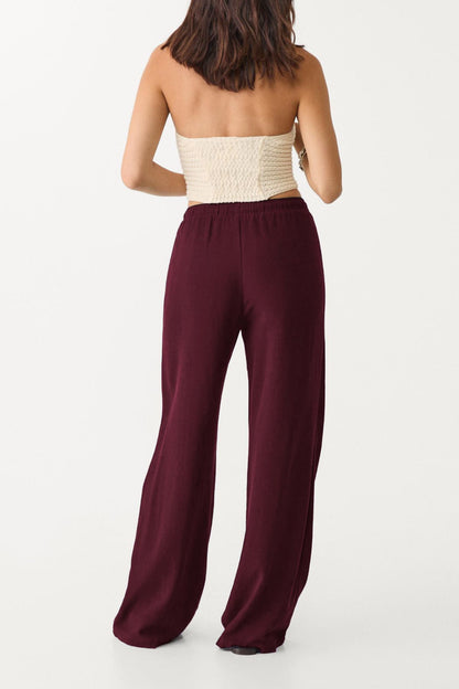 Keten Karışımlı Bol Kesim Pantolon