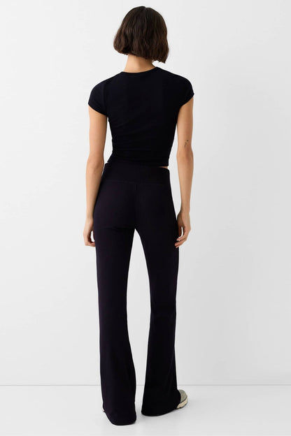 Kadın Bisiklet Yaka Basic Ultra Soft %100 Pamuk Kısa Kol Body