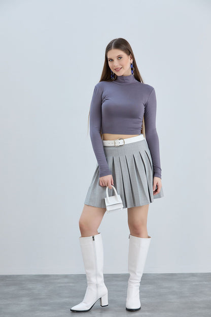 Kadın Boğazlı Basic Ultra Soft %100 Pamuk Uzun Kol Body