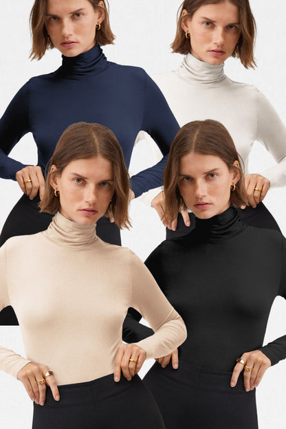 Kadın 4'lü Balıkçı Yaka Ultra Soft Bluz
