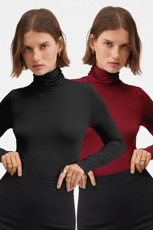 Kadın 2'li Balıkçı Yaka Ultra Soft Bluz