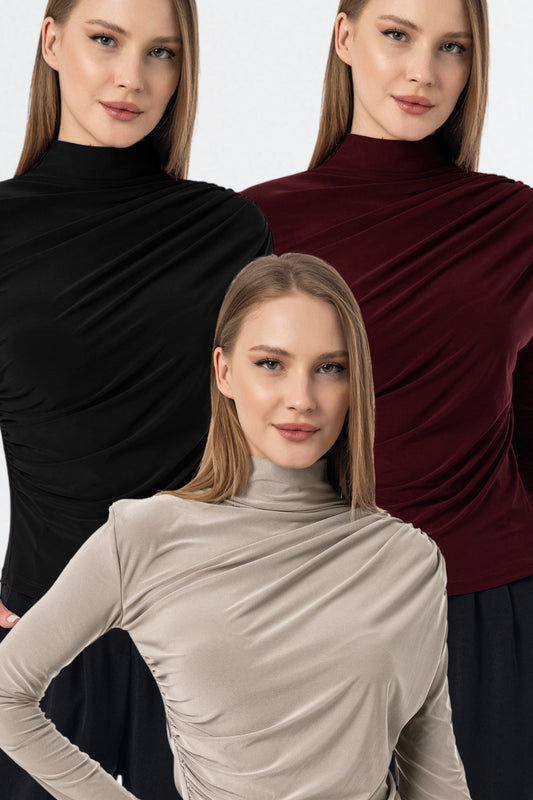 Siyah /Bordo / BEIGE