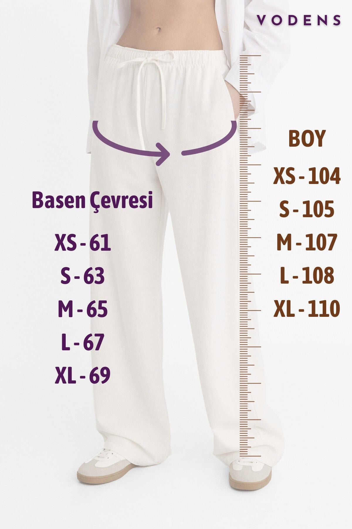 Keten Karışımlı Bol Kesim Pantolon