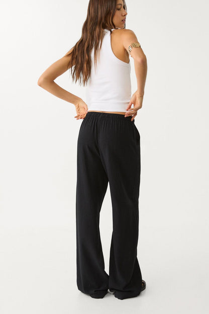 Keten Karışımlı Bol Kesim Pantolon