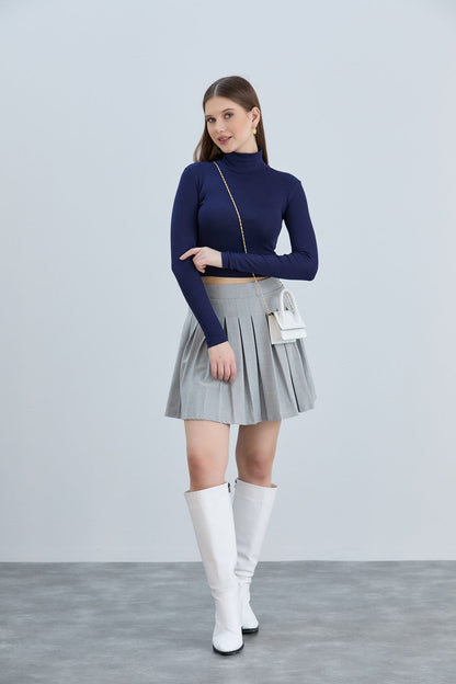 Kadın Boğazlı Basic Ultra Soft %100 Pamuk Uzun Kol Body