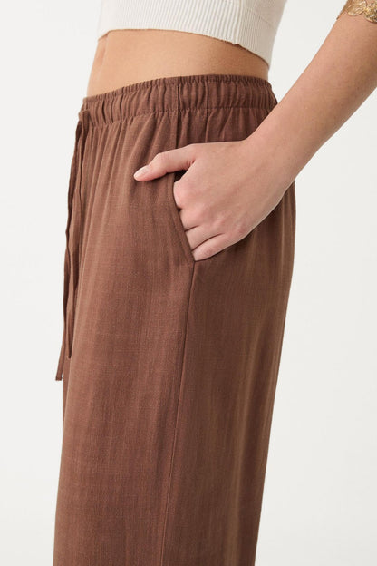 Keten Karışımlı Bol Kesim Pantolon