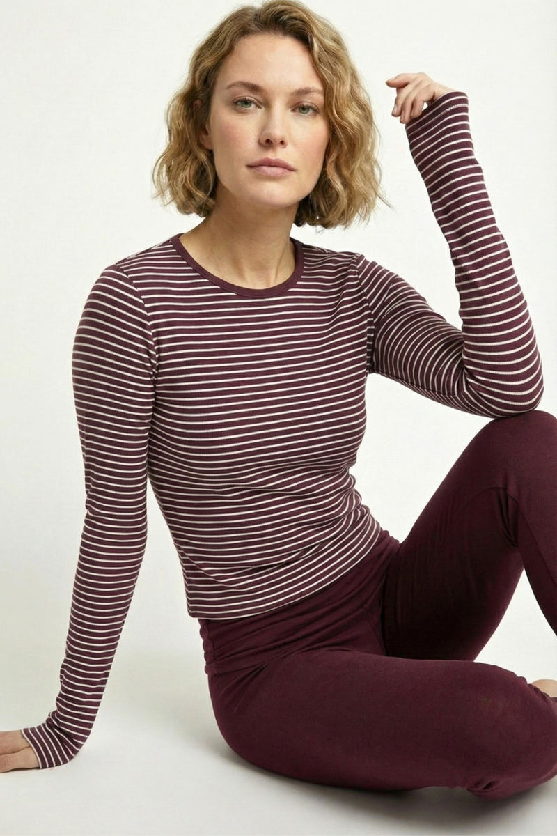 Bordo Çizgili