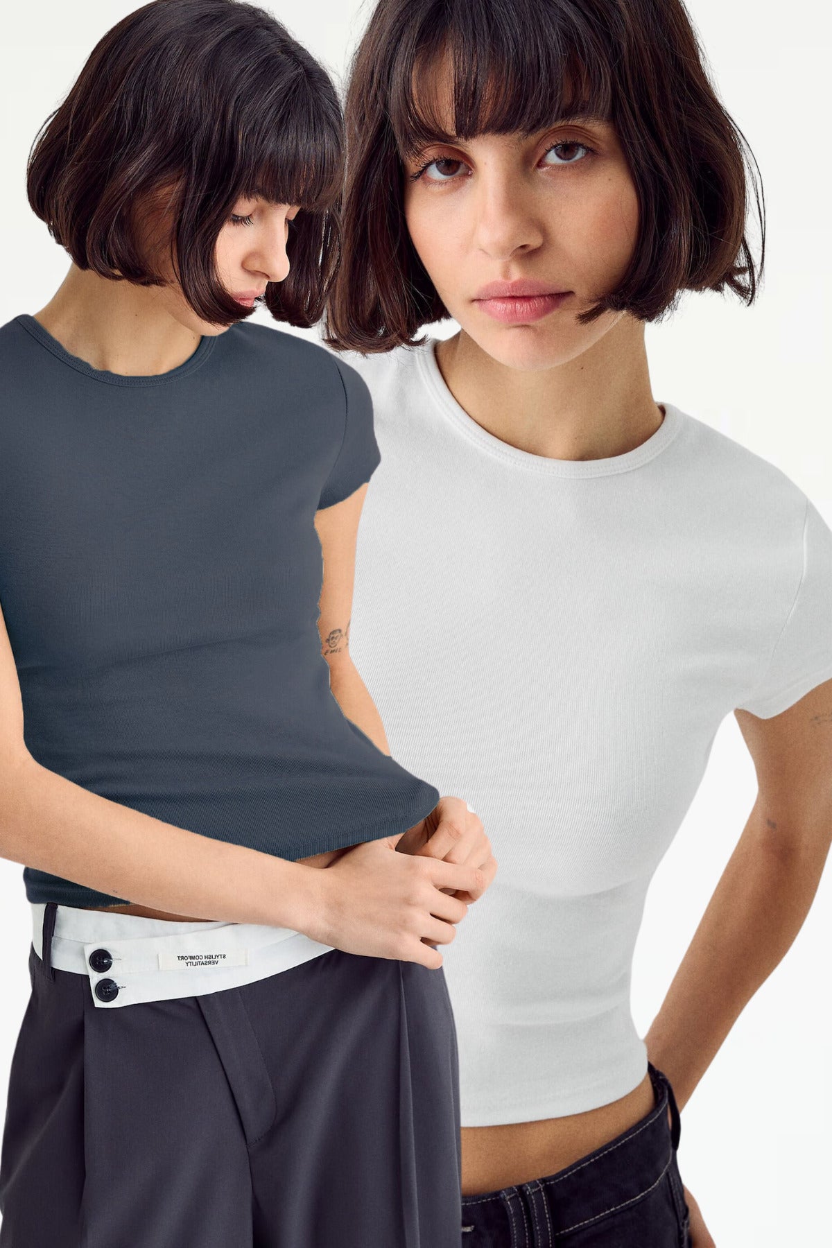 Kadın 2'li Bisiklet Yaka Ultra Soft %100 Pamuk Kısa Kol Body