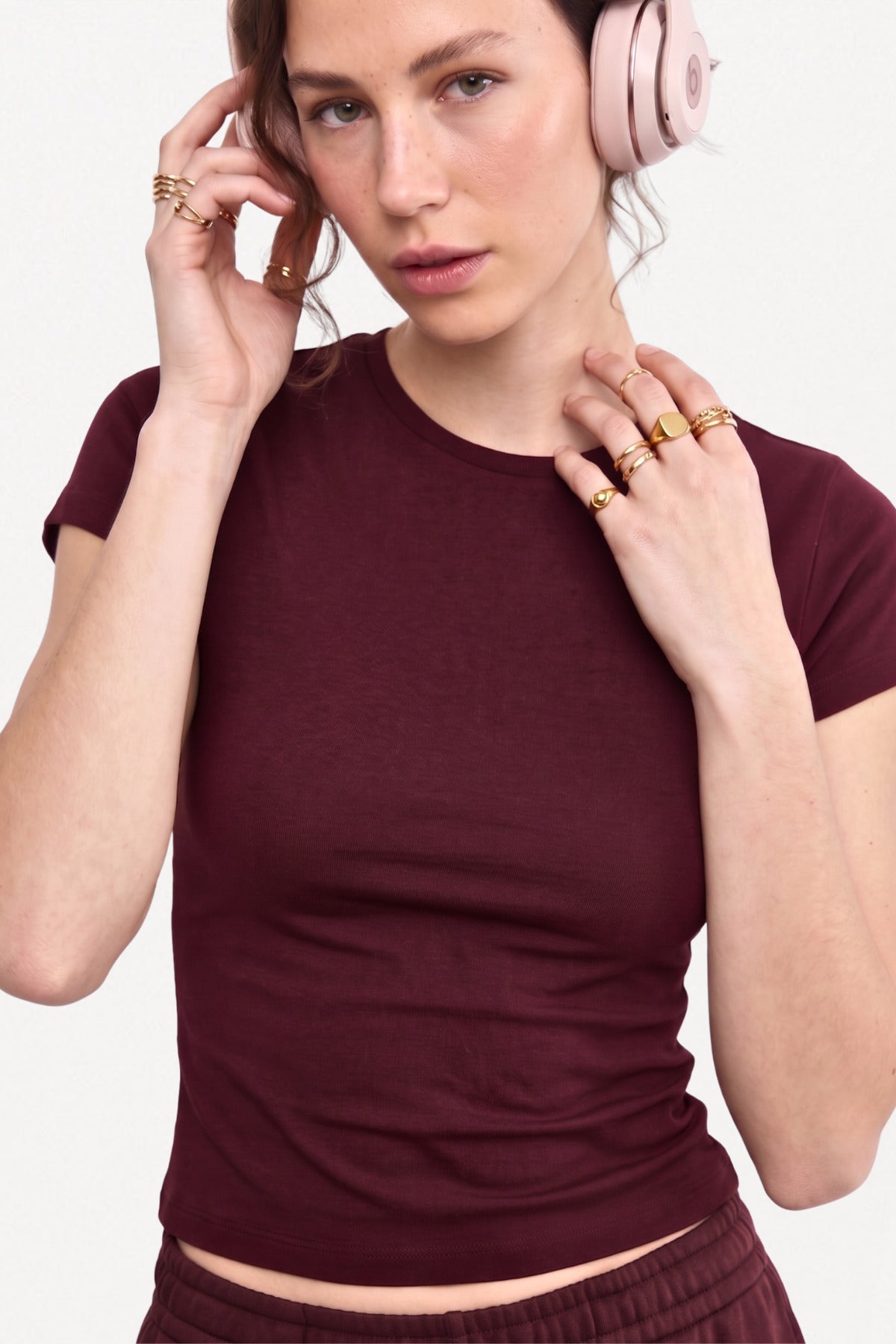 Kadın Bisiklet Yaka Ultra Soft %100 Pamuk Kısa Kol Body