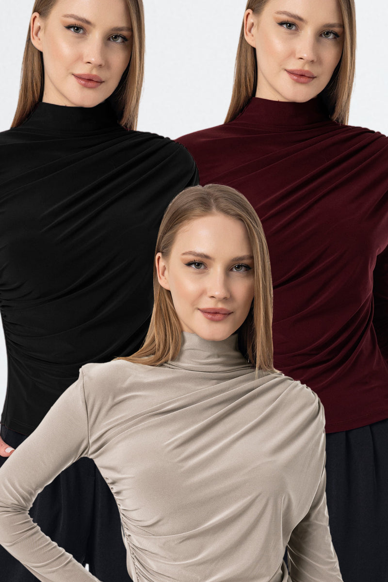 Siyah /Bordo / BEIGE