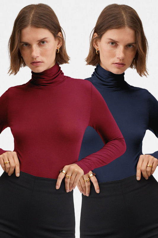 Kadın 2'li Balıkçı Yaka Ultra Soft Bluz
