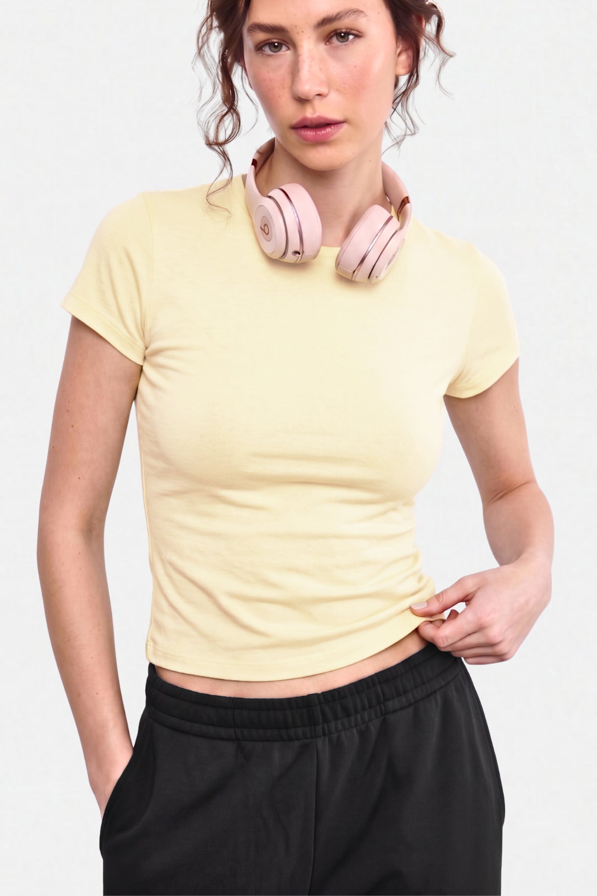 Kadın Bisiklet Yaka Ultra Soft %100 Pamuk Kısa Kol Body