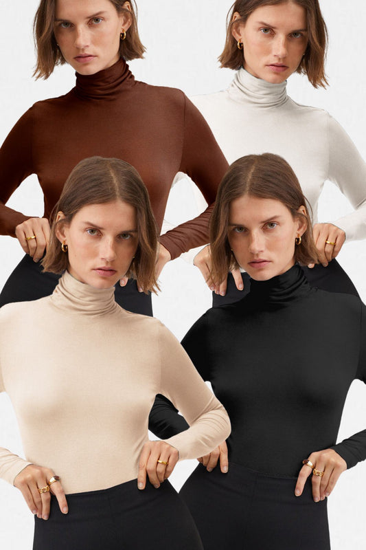 Kadın 4'lü Balıkçı Yaka Ultra Soft Bluz