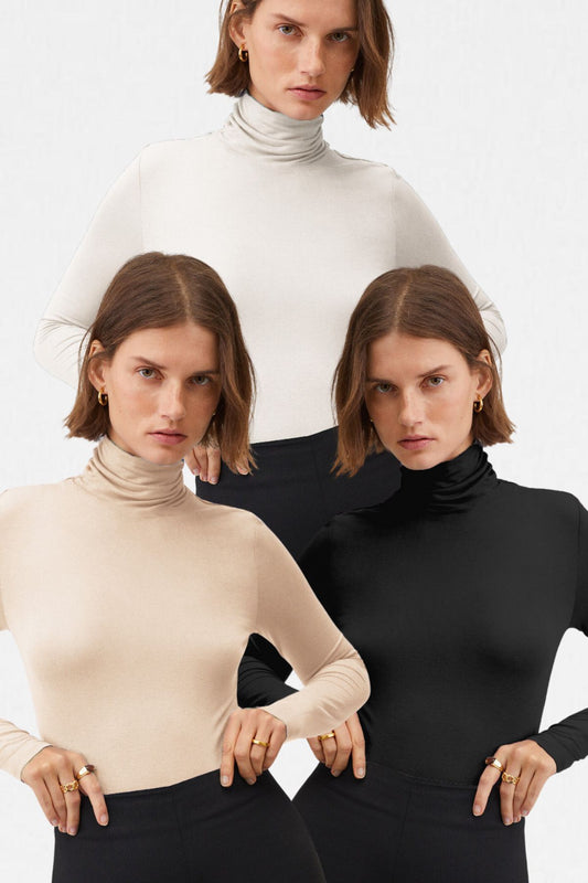 Kadın 3'lü Balıkçı Yaka Ultra Soft Bluz