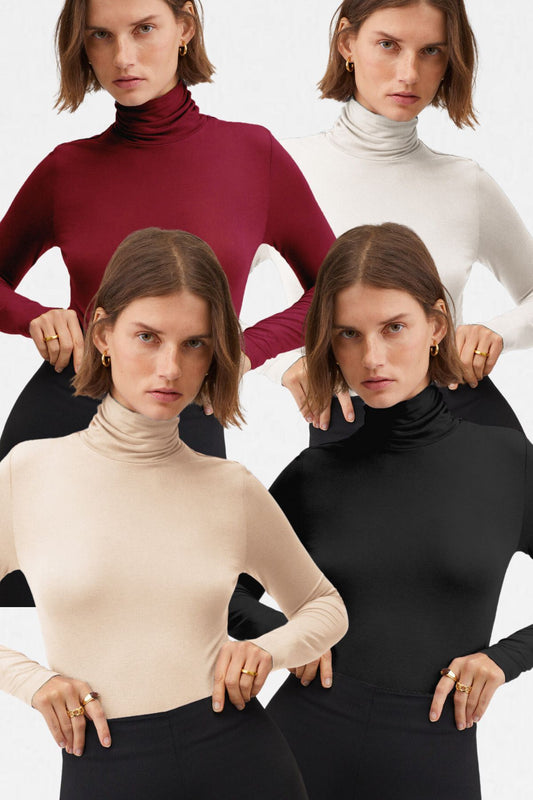 Kadın 4'lü Balıkçı Yaka Ultra Soft Bluz