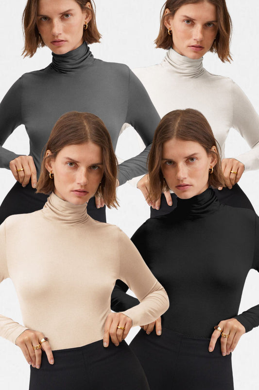 Kadın 4'lü Balıkçı Yaka Ultra Soft Bluz