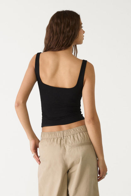 Kadın %95 Pamuk Kare Yaka Askılı Body