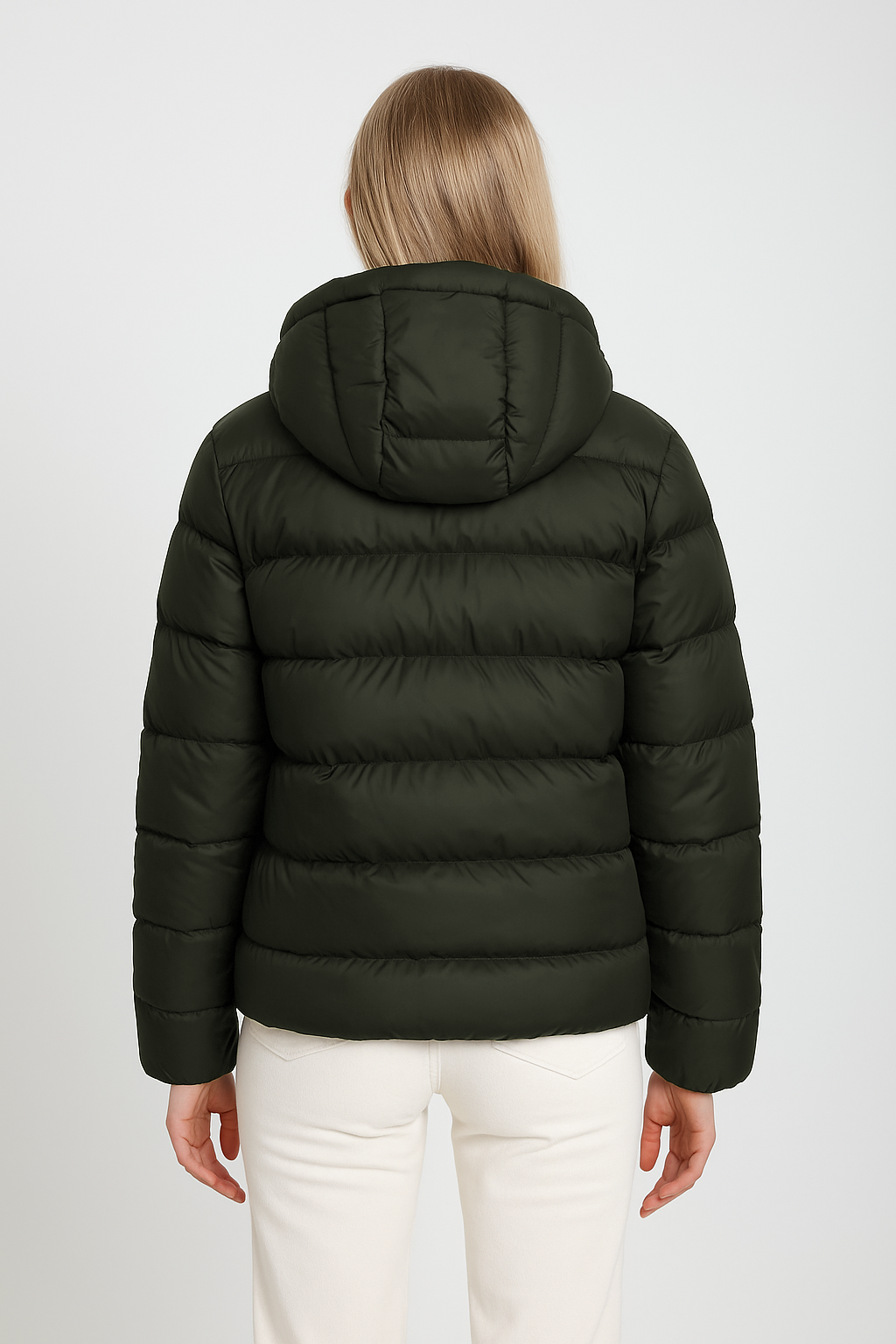 Kadın İçi Kürklü Kalın Su Geçirmez Kapişonlu Şişme Mont