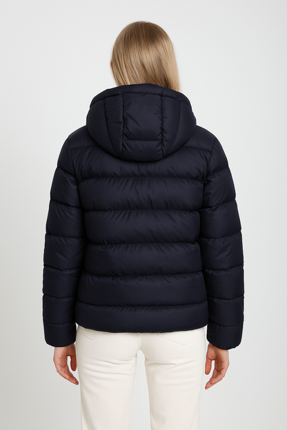 Kadın İçi Kürklü Kalın Su Geçirmez Kapişonlu Şişme Mont