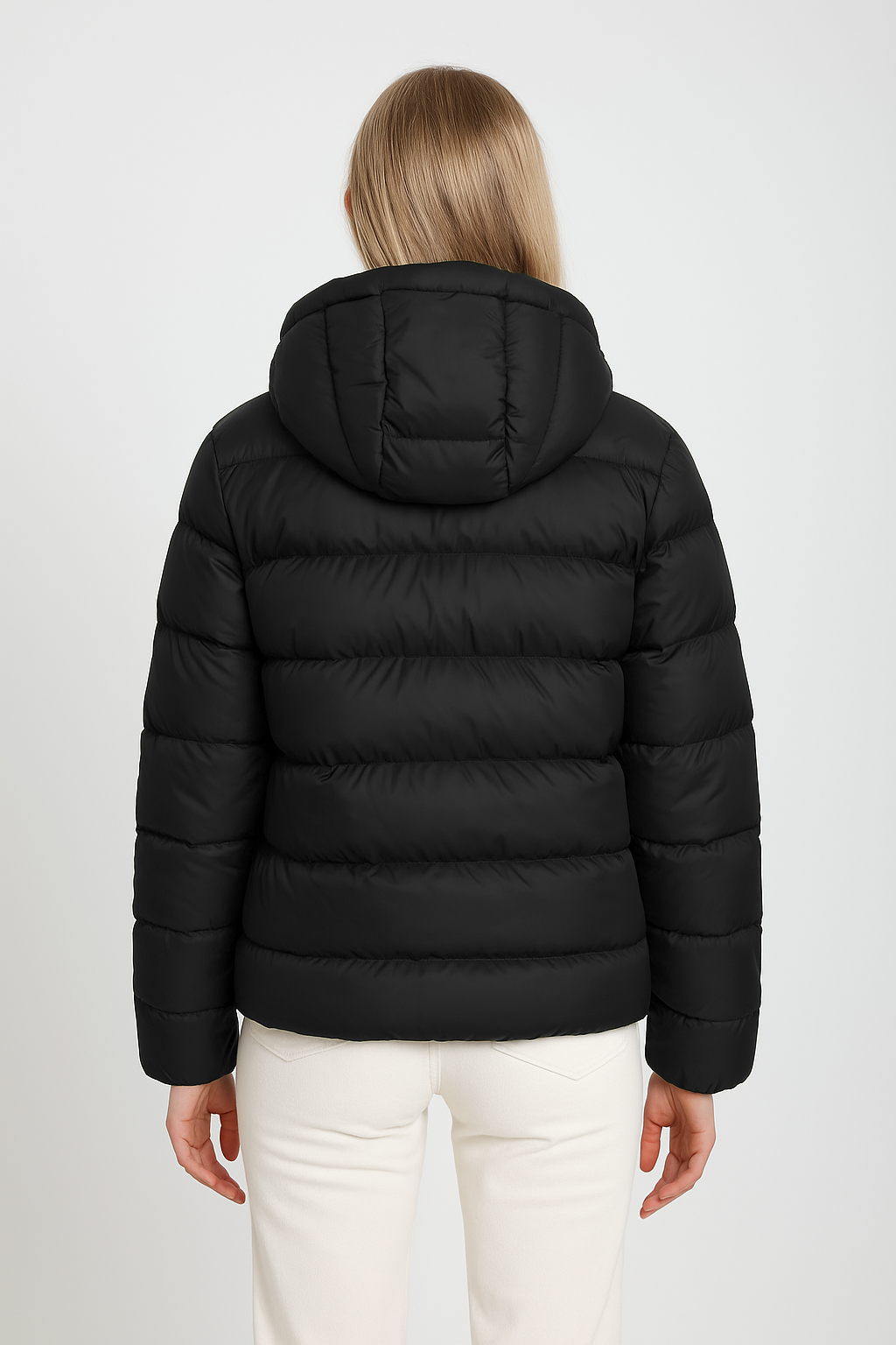 Kadın İçi Kürklü Kalın Su Geçirmez Kapişonlu Şişme Mont