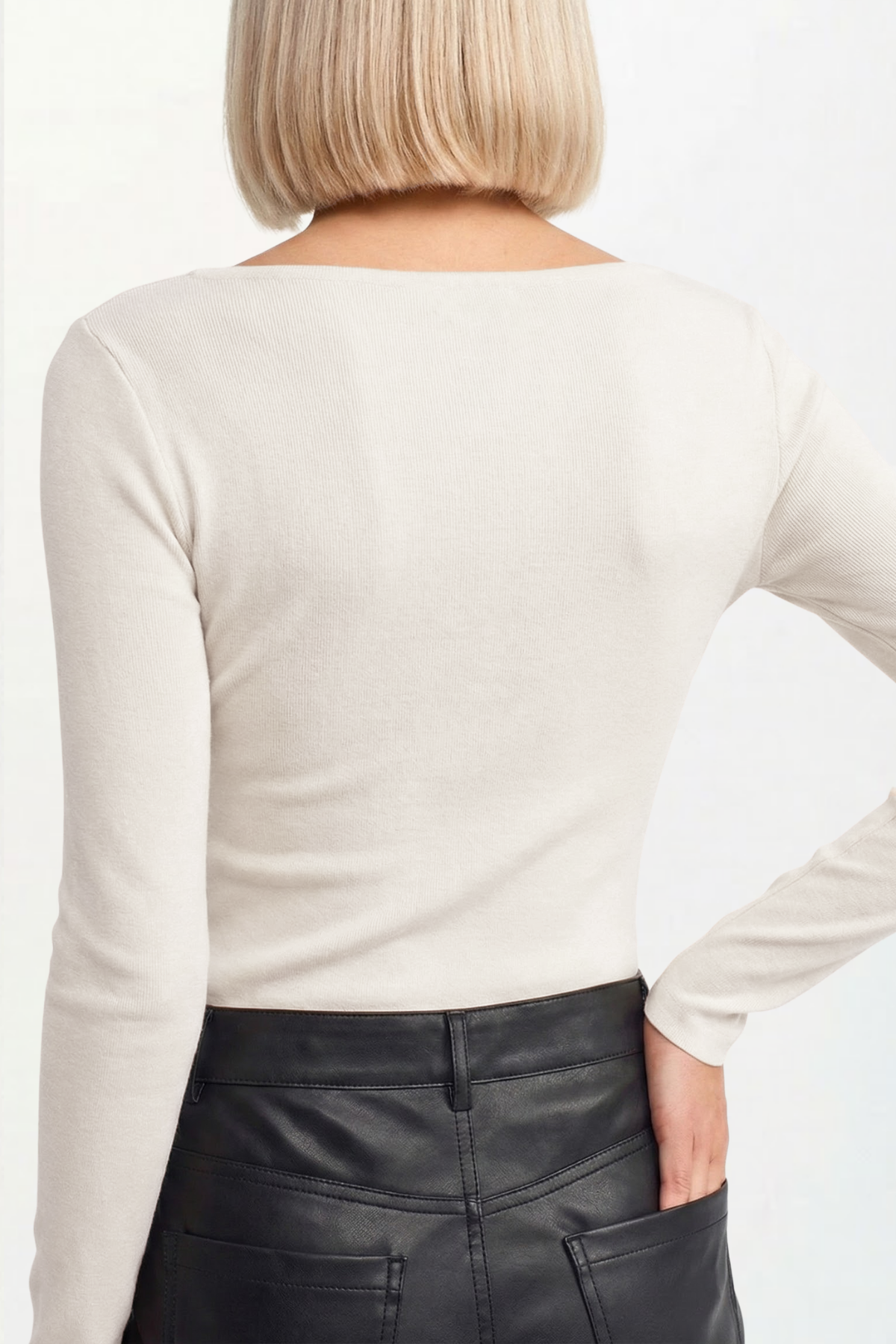 Women's Boat Neck Long Sleeve Top 100% Cotton