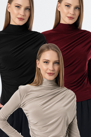 Siyah /Bordo / BEIGE