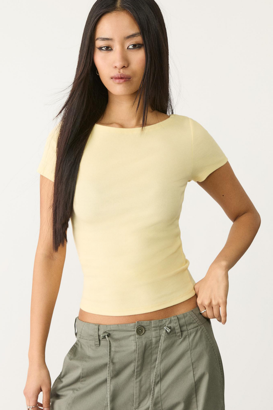 Kayık Yaka Basic Ultra Soft %100 Pamuk Kısa Kol Body