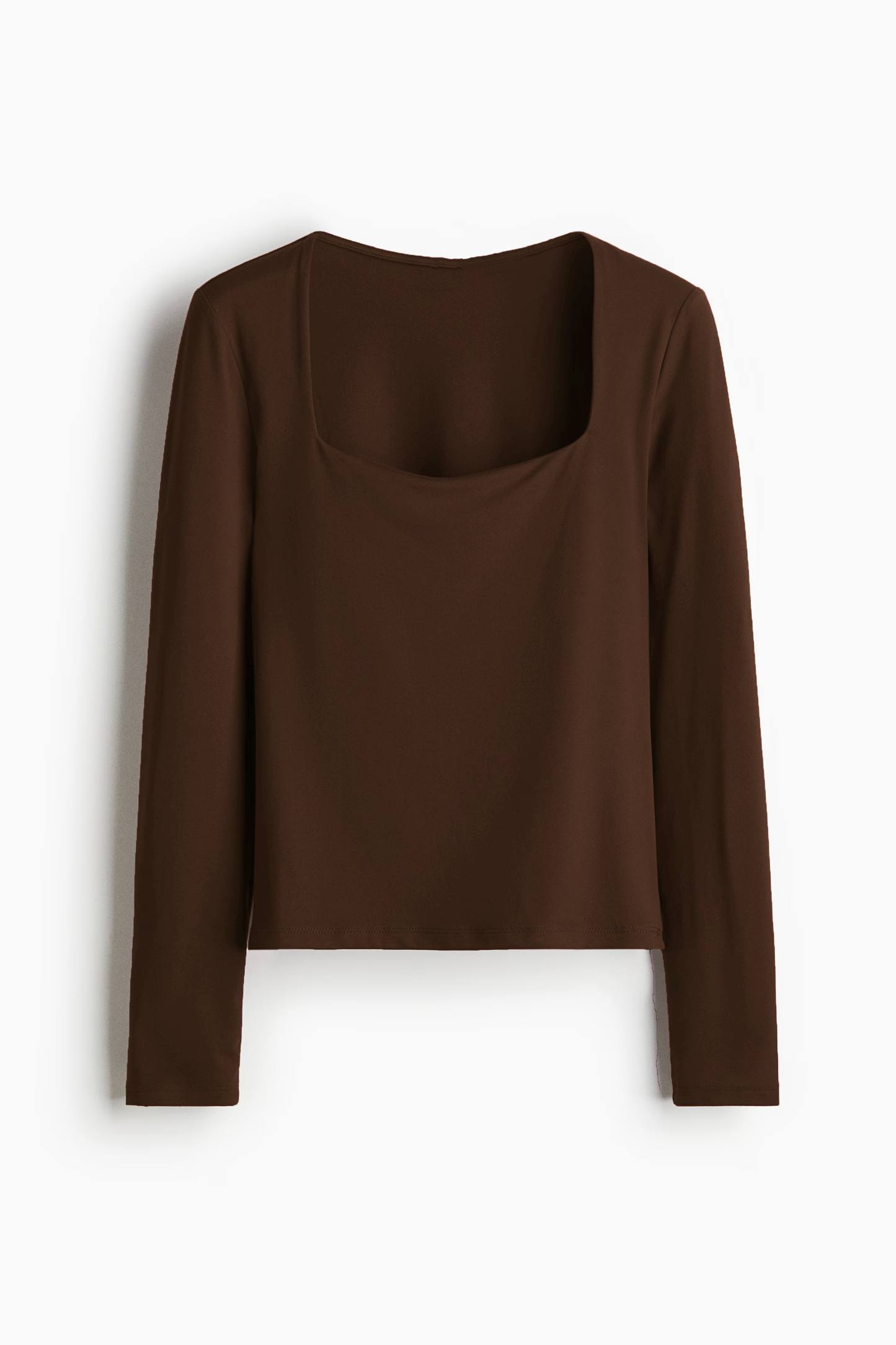 Kare Yaka Basic Ultra Soft %95 Pamuk Uzun Kol Bluz