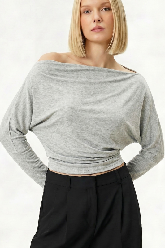 Asimetrik %100 Pamuk tişört