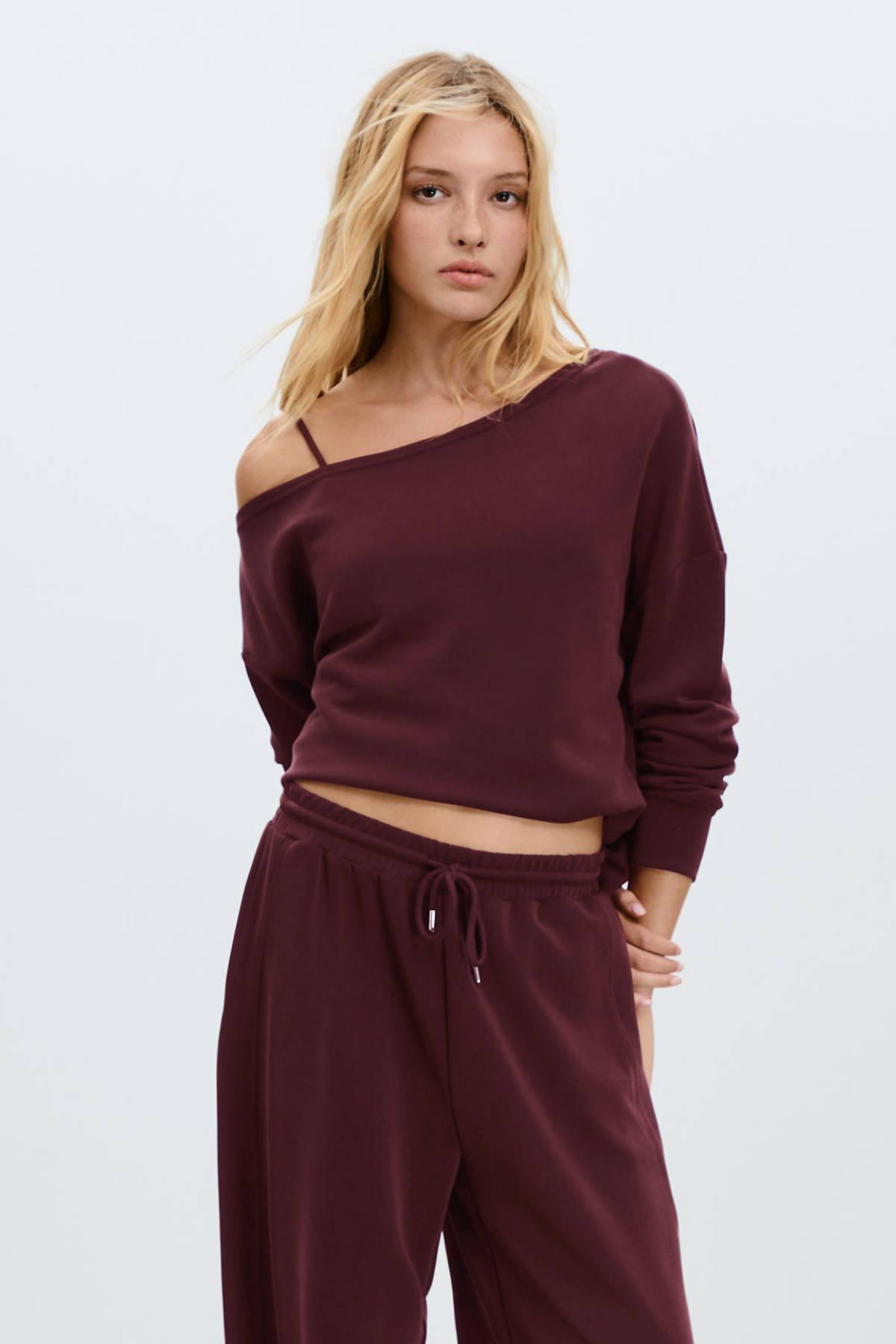 Kadın Yumuşak, açık omuzlu Sweatshirt