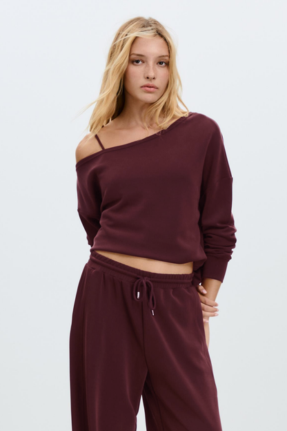 Kadın Yumuşak, açık omuzlu Sweatshirt