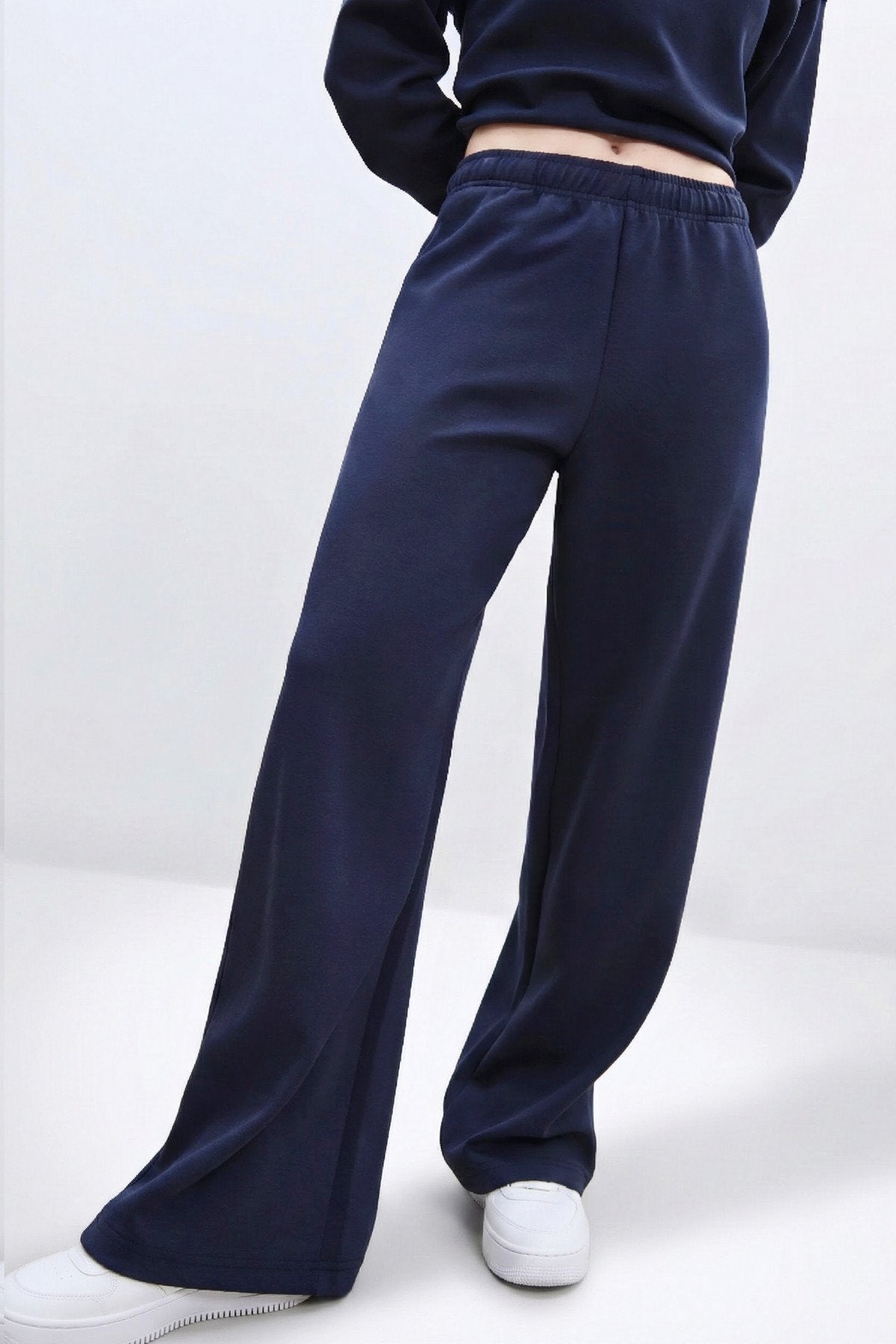 Kahve Geniş Paça Jogger Pantolon