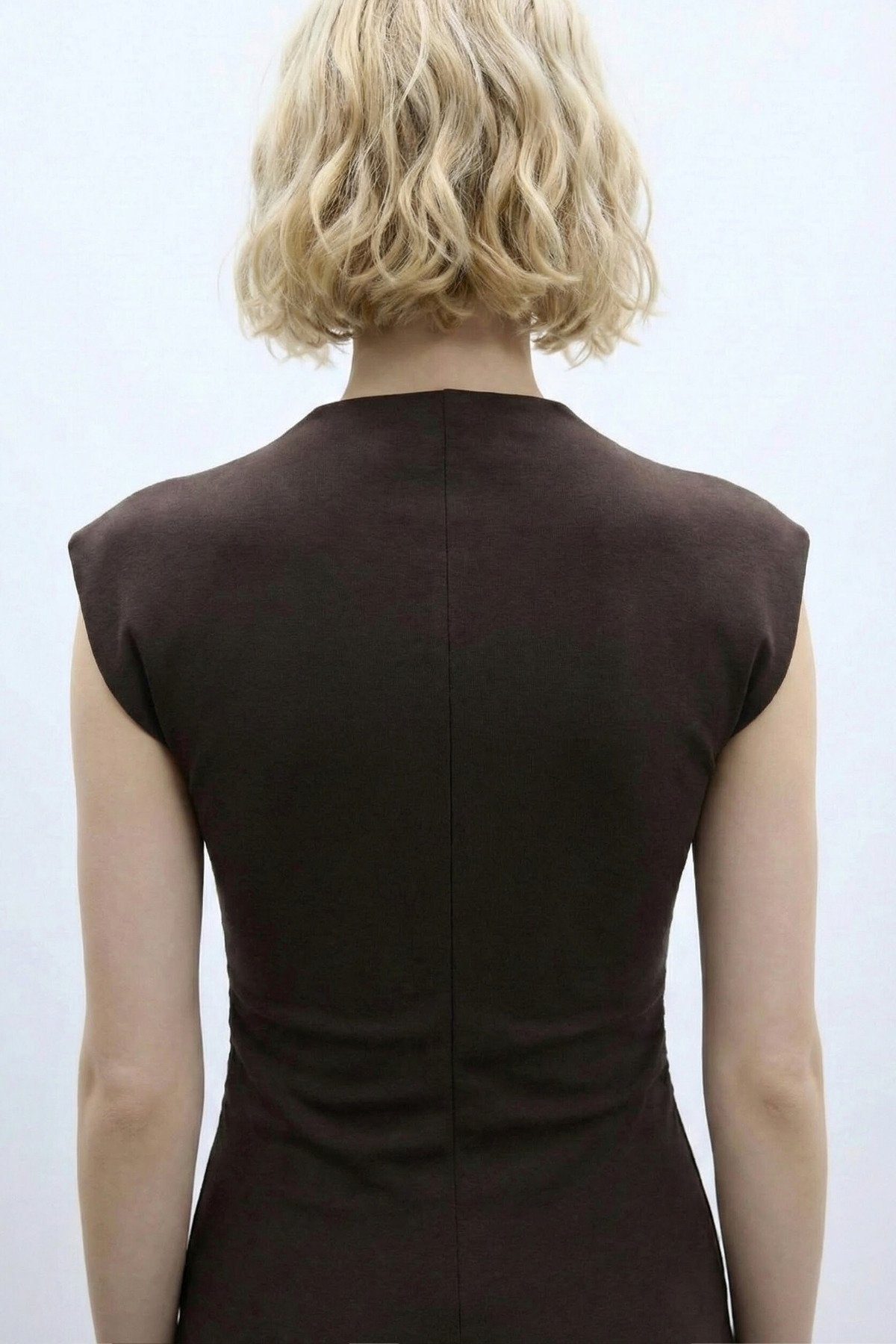 Vücüda Oturan Büzgülü Pamuk Elbise