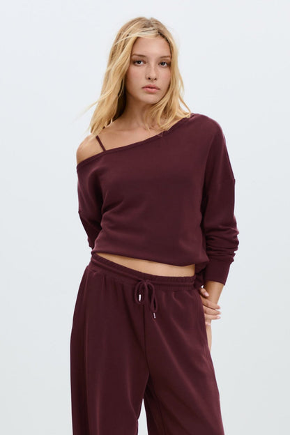 Kadın Yumuşak, açık omuzlu Sweatshirt