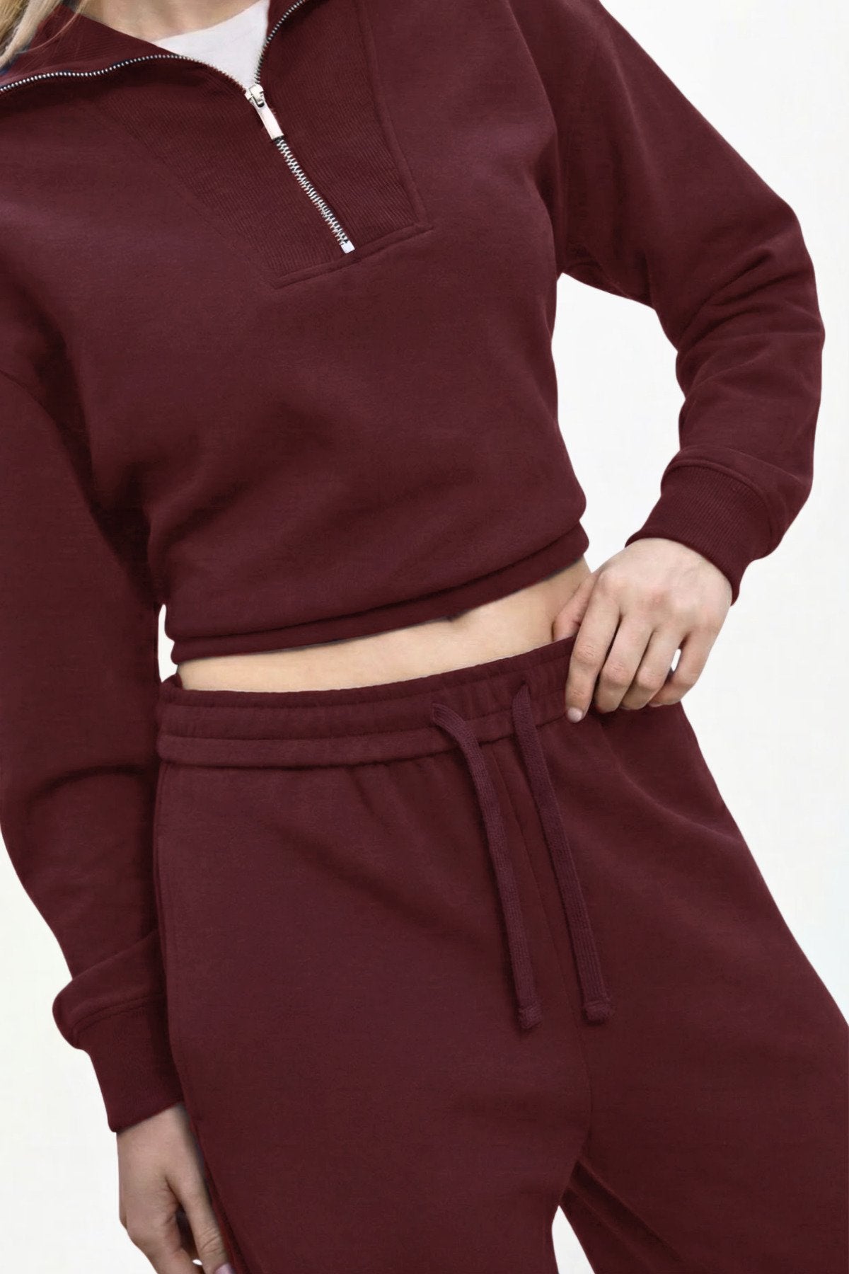 Kahve Geniş Paça Jogger Pantolon