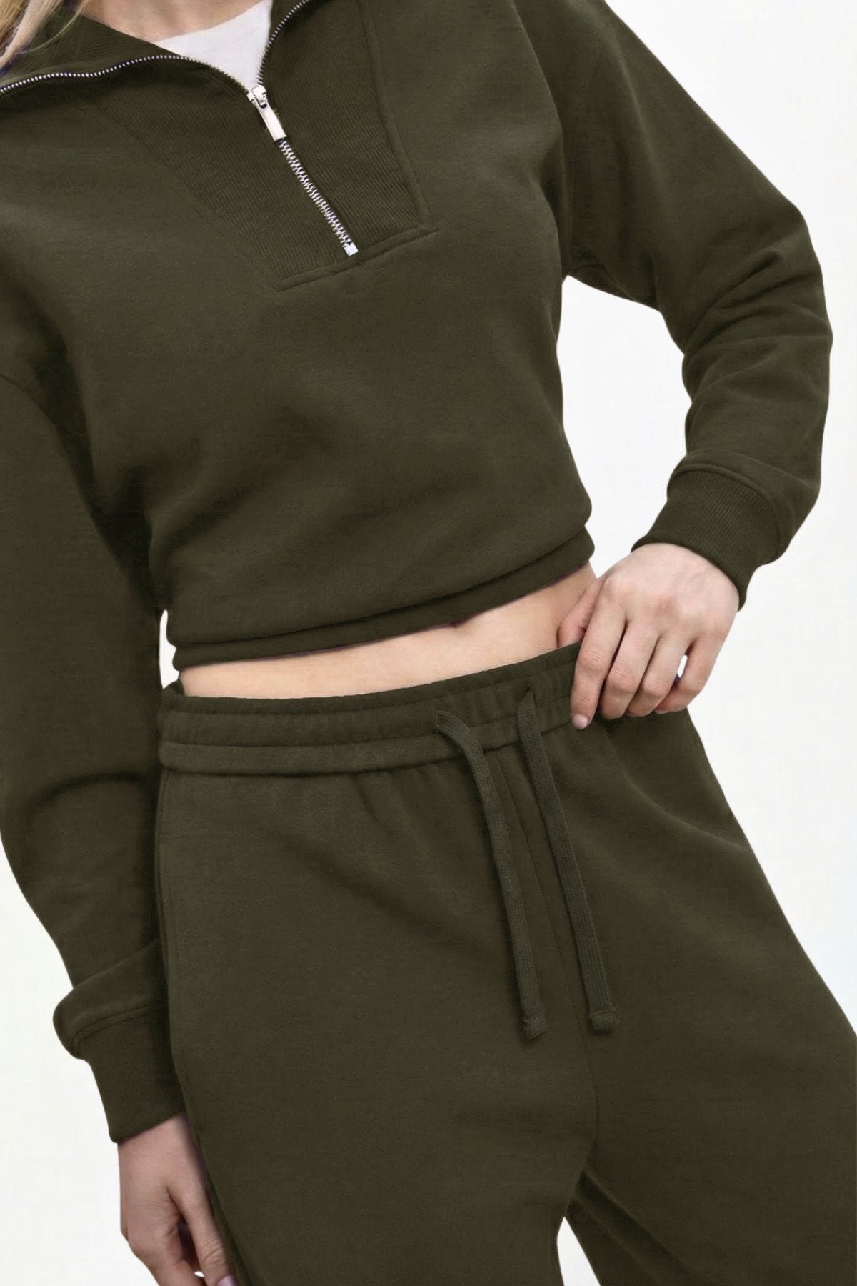 Kahve Geniş Paça Jogger Pantolon