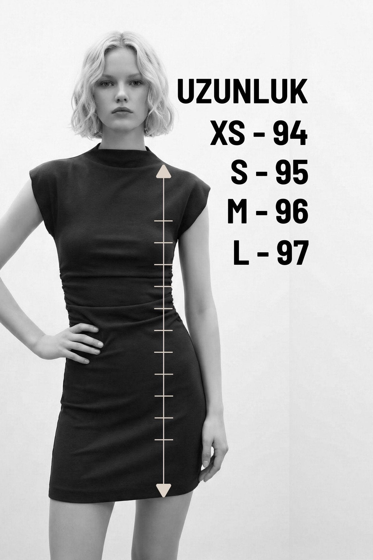 Vücüda Oturan Büzgülü Pamuk Elbise