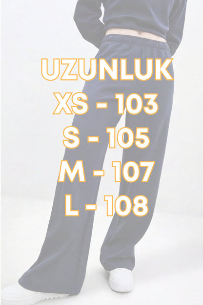 Kahve Geniş Paça Jogger Pantolon