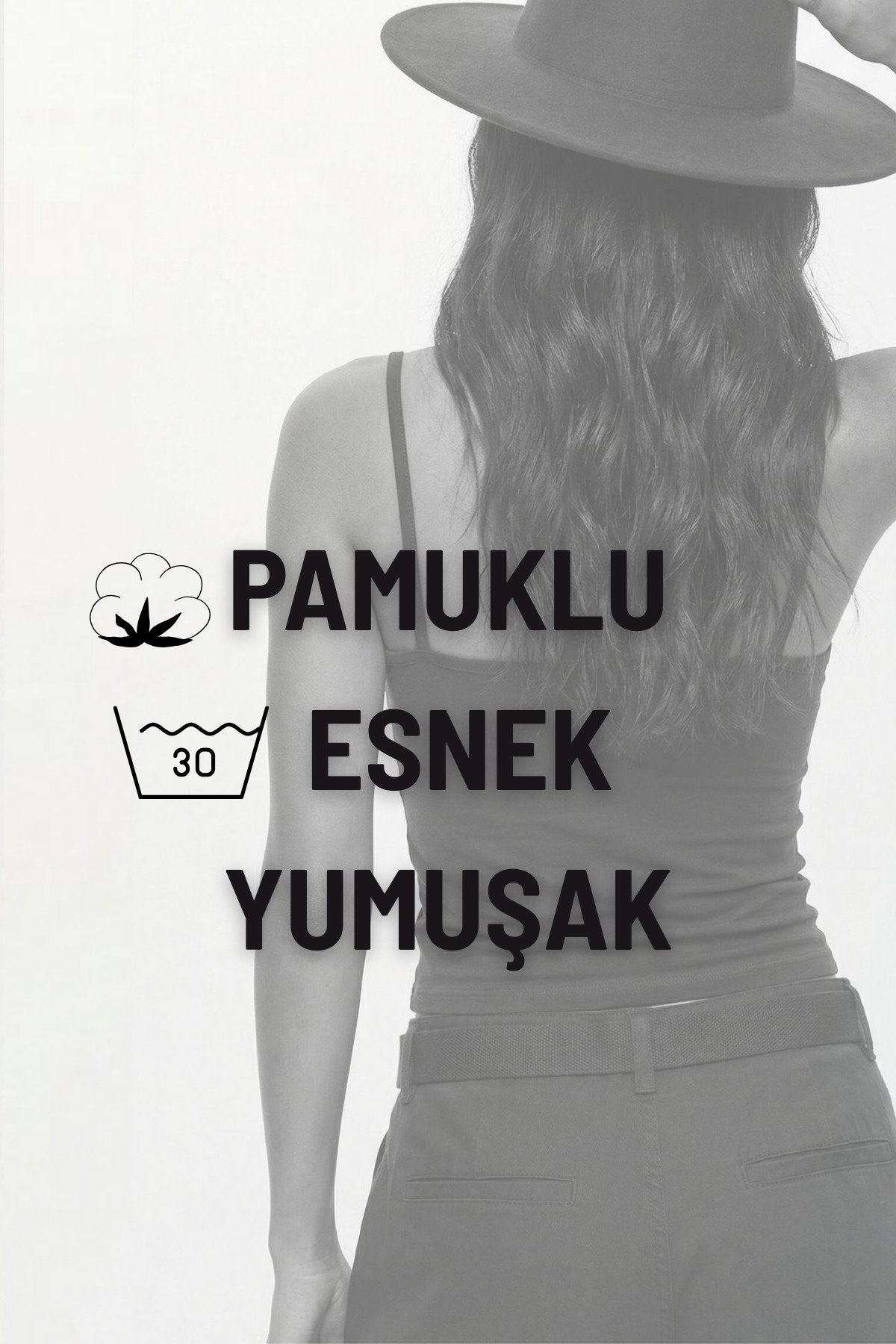 Kahverengi Askılı %100 Pamuk Bluz